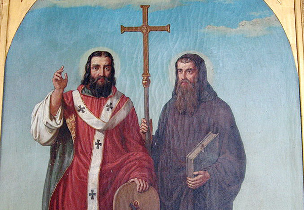 Svatý Cyril a Metoděj na obrazu Jana Zeleného v Rajhradském klášteře