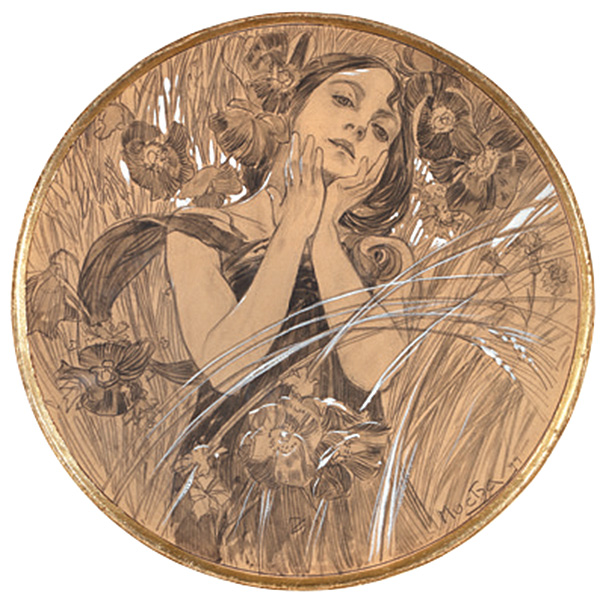 Alfons Mucha, Srpen (1899, soukromá sbírka)