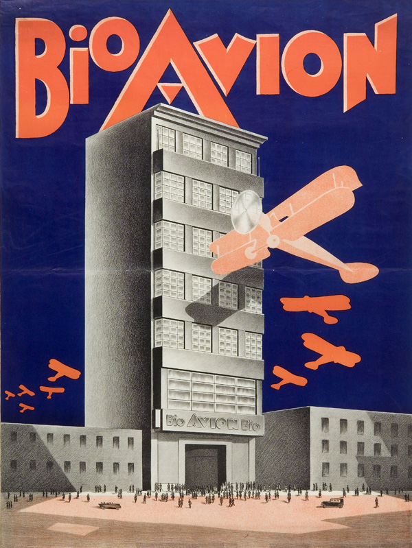 Estra reklama Bio Avion. Praha, 1926
