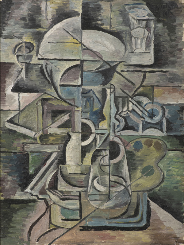 KUBIŠTA BOHUMIL, Zátiší malířské, olej na plátně, 47 x 34,8 cm, Vyvolávací cena, 29.000.000 Kč