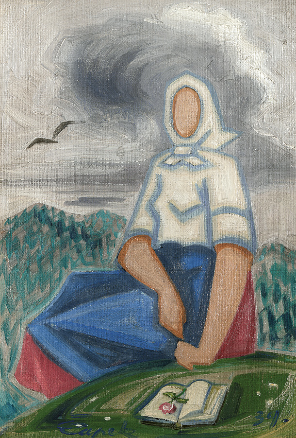 Josef Čapek, Touha, olej na jutovém plátně