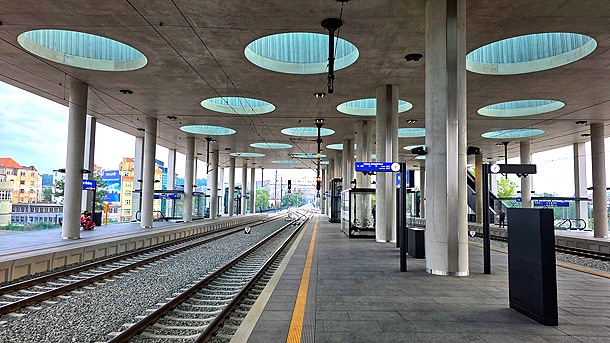 Nové nádraží Holešovice – Bubny, vycházka 23. 4. (zdroj: Mapy.com, foto Martin Tesař)